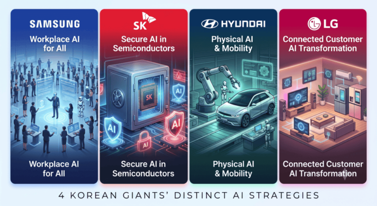 대기업 AI 도입 현황｜삼성·SK·현대차·LG 전략 비교