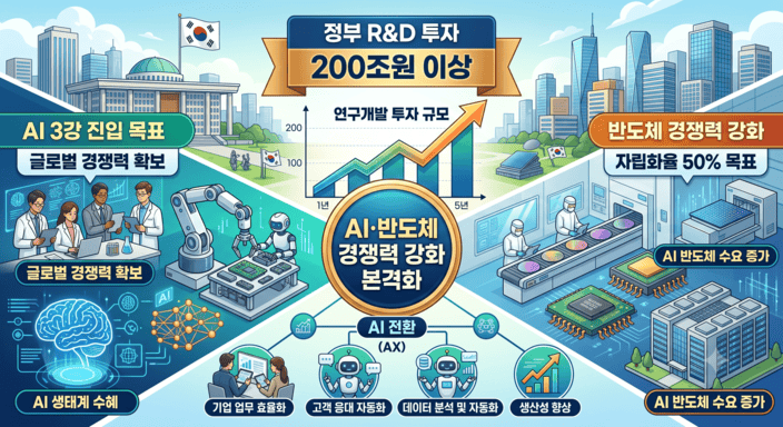 정부 200조 R&D 투자 & AI 반도체