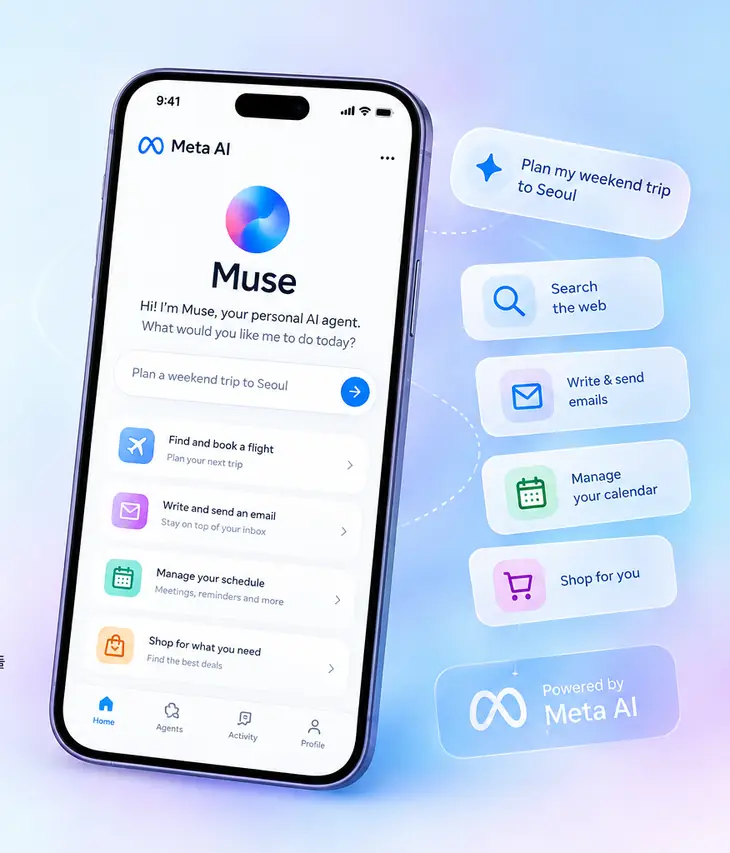 Meta Muse iPhone Android Mac 다운로드 안내 화면