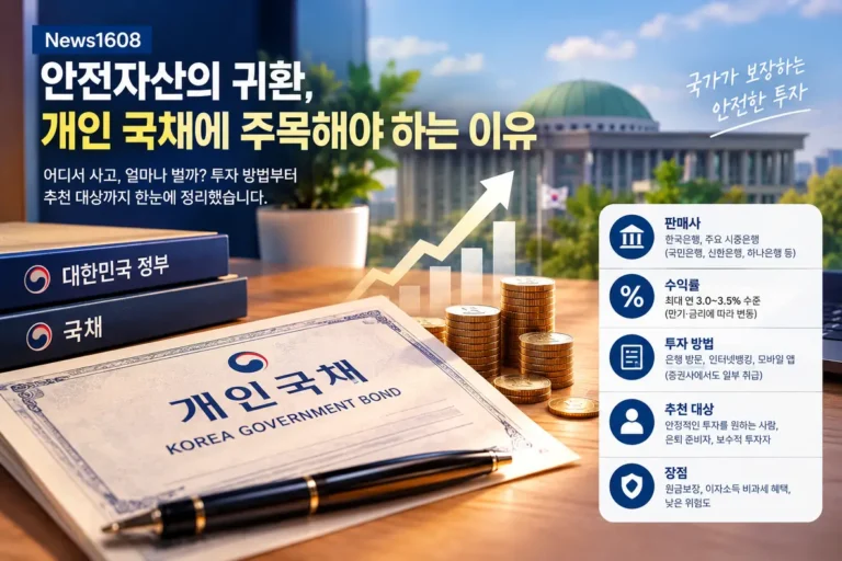 개인투자용 국채 10년·20년 수익률과 투자방법을 보여주는 금융 이미지