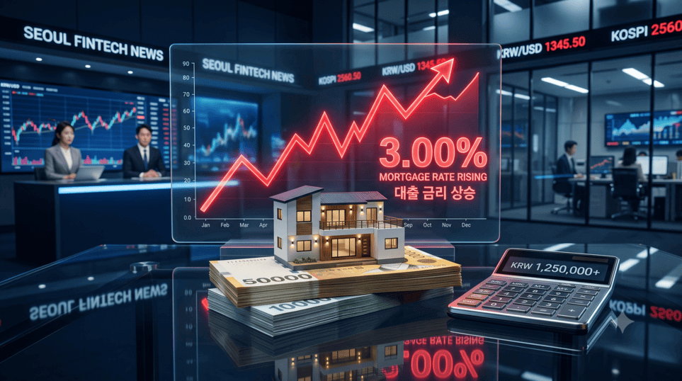 한국은행 기준금리 3% 시대, 내 대출이자 얼마나 오를까? 1억·3억 주담대 직접 계산
