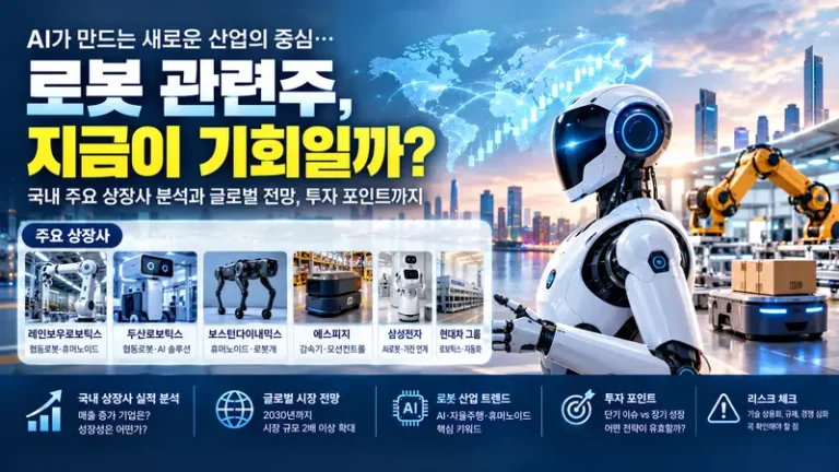 로봇 관련주 2026 국내 상장사 실적과 휴머노이드 로봇 전망