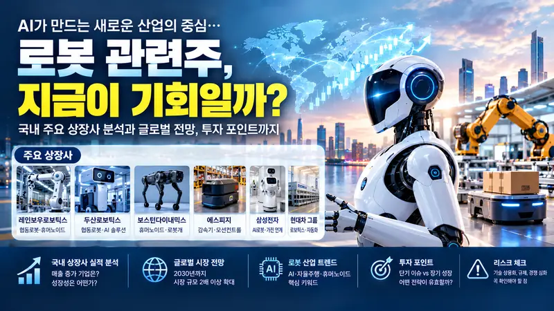 로봇 관련주 2026 국내 상장사 실적과 휴머노이드 로봇 전망