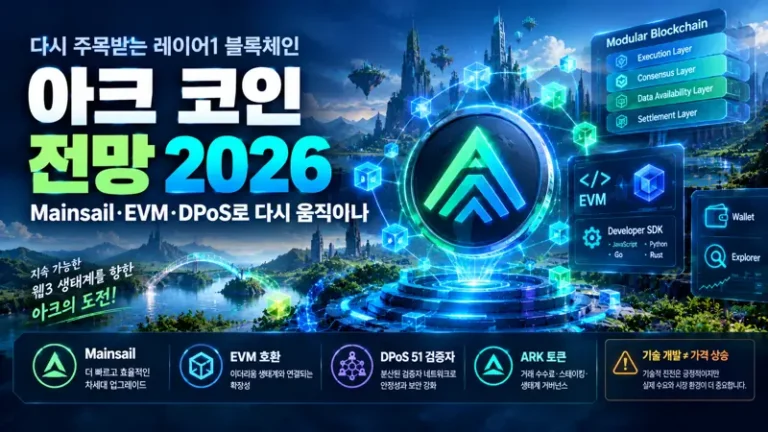 아크 코인 전망 2026 ARK Mainsail EVM DPoS 분석