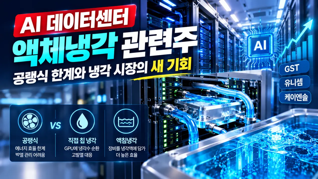AI 데이터센터 액체냉각 관련주 대표 이미지
