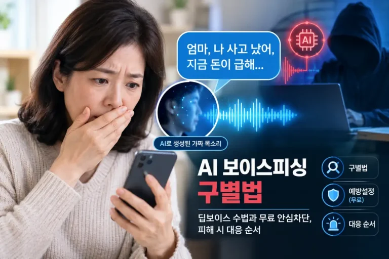 AI 보이스피싱 딥보이스 수법 구별법 예방 대응