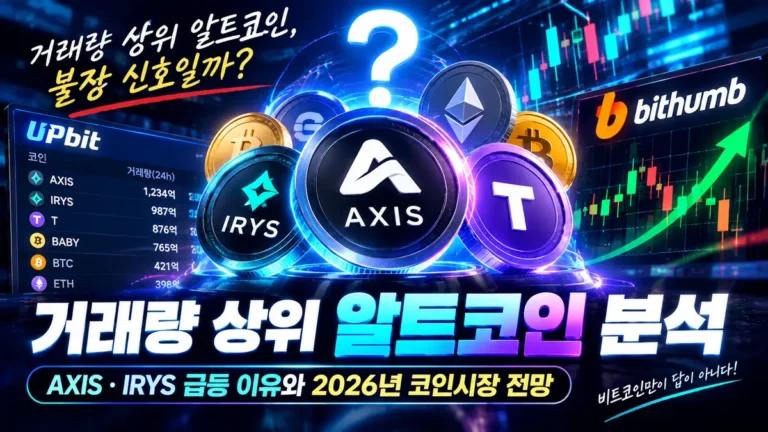 알트코인 거래량 대표 이미지 - AXIS·IRYS·T·BABY 거래량 급증과 불장 신호