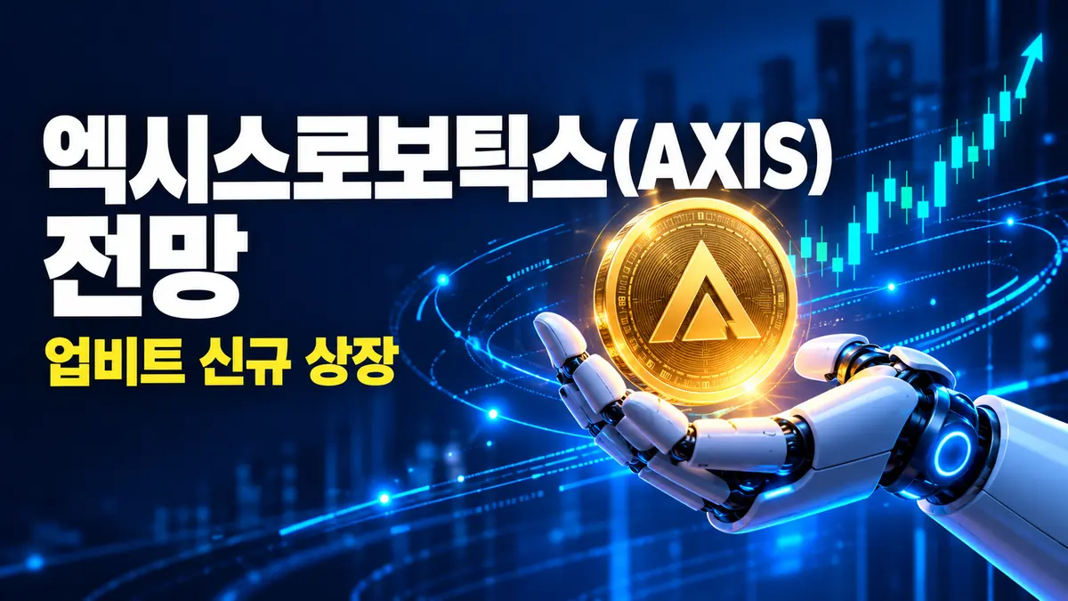 엑시스로보틱스 코인 전망|업비트 상장 직후 AXIS 시세·토큰 물량·리스크 총정리