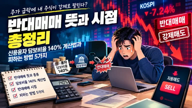 반대매매 기준 신용융자 담보비율 계산법 예시