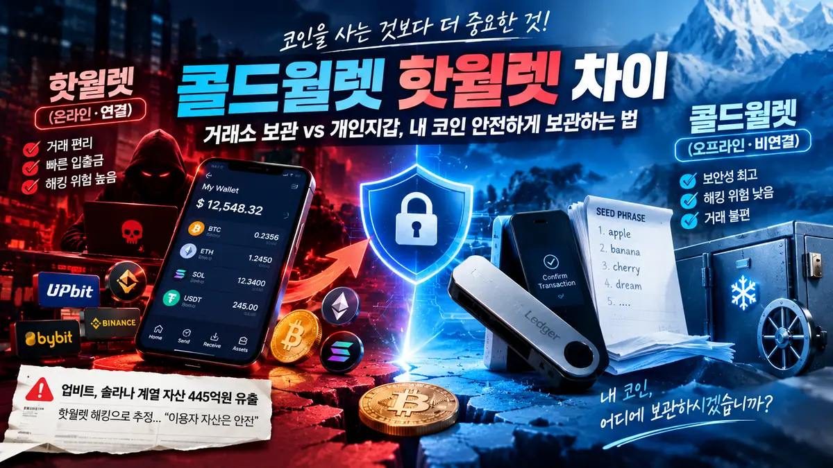 콜드월렛 핫월렛 차이 대표 이미지