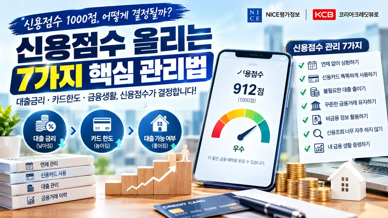 신용점수 올리는 법 7가지 체크리스트