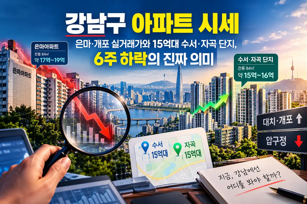 강남구 아파트 시세 2026년 10월 은마 개포 수서 자곡 실거래가