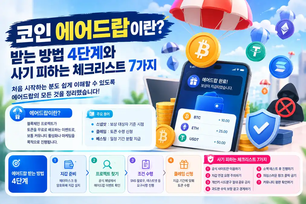 코인 에어드랍이란 받는 방법과 사기 피하는 법