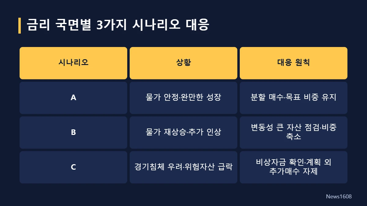 연준 금리 국면별 3가지 시나리오