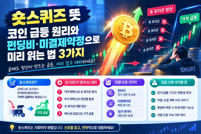 숏스퀴즈 뜻 코인 급등 원리와 펀딩비 미결제약정