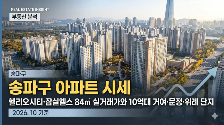 송파구 아파트 시세 2026년 10월 헬리오시티 잠실엘스 위례 거여 실거래가