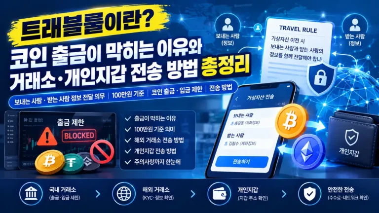 트래블룰이란 코인 출금이 막히는 이유와 전송 방법