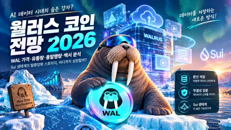 월러스 코인 전망 2026 WAL 토큰과 Sui 탈중앙화 스토리지 썸네일