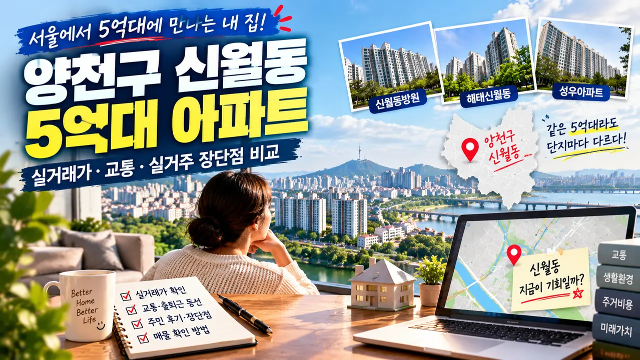 양천구 신월동 5억대 아파트 전용 84㎡ 실거래가