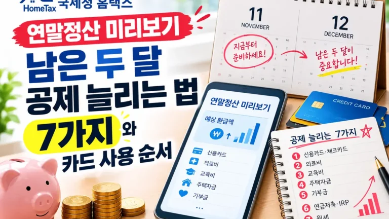 연말정산 미리보기 남은 두 달 공제 늘리는 법