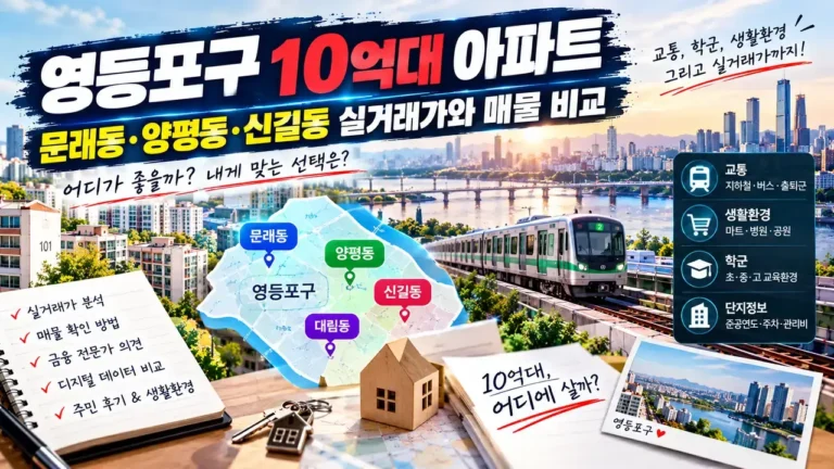 영등포구 10억대 아파트 최근 실거래 사례 비교 그래프