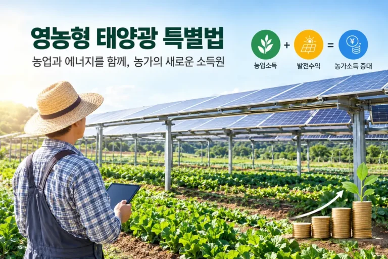영농형 태양광 특별법 농가 예상수익 총정리